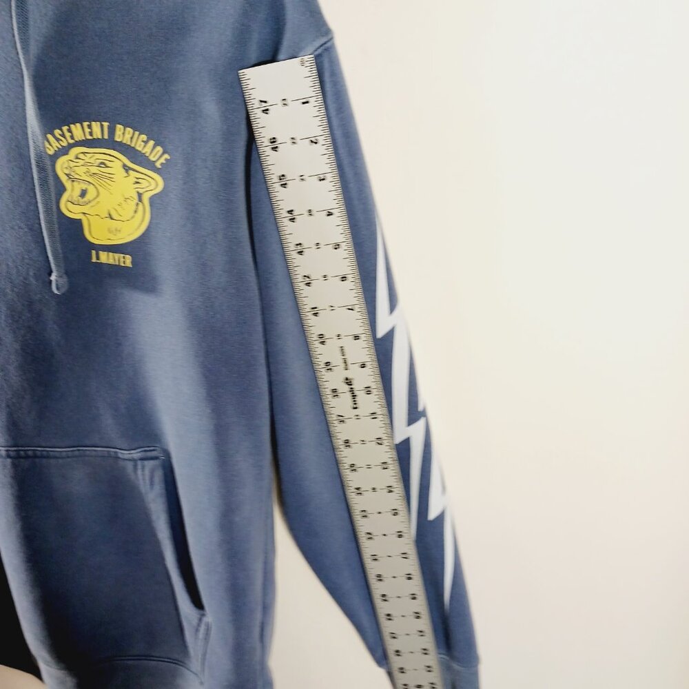 John Mayer Rare Basement Brigade Hooded Sweatshirt Blue/Gray Small, Fairfield CT - Picture 14 of 16